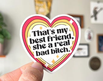 Best Friends Waterproof Vinyl Sticker | Gift for BFF, Besties Sticker, Gift for Bestie