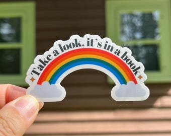 It's in a Book Waterproof Vinyl Sticker | Vintage, Nostalgia, Retro