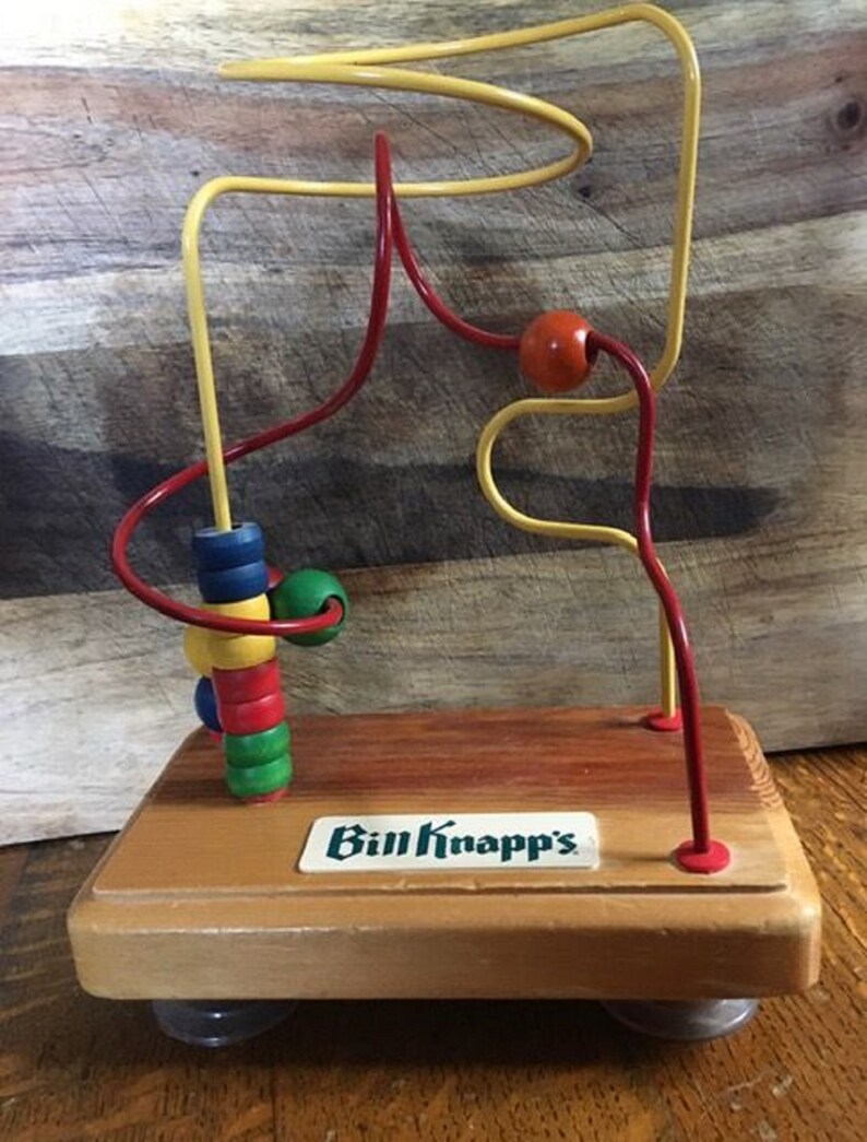 Bill Knapp/'s Bead Maze Toy Vintage Memorabilia from Restaurant