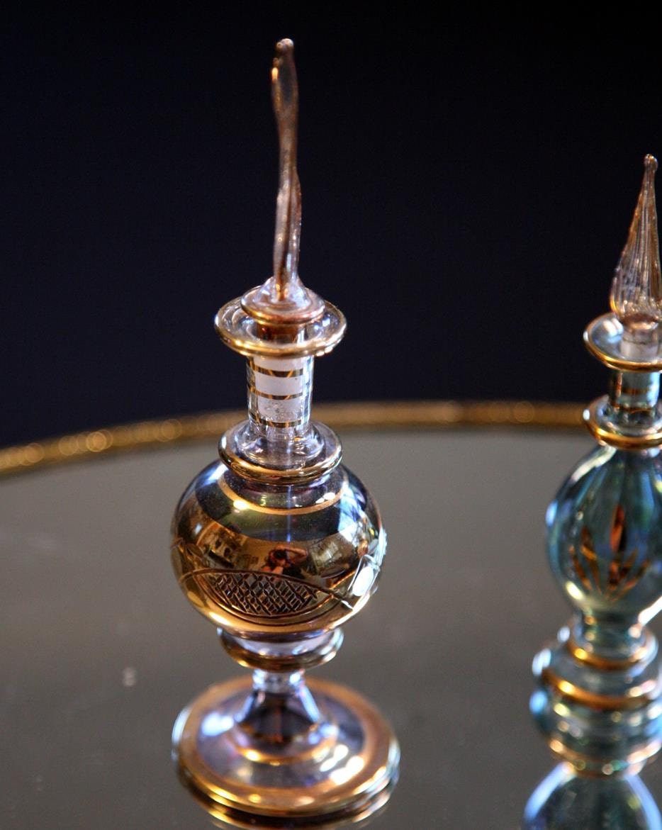 Tall Egyptian Glass Perfume Bottle Etsy