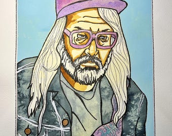 J.  Watercolor and Ink. 11”x14”