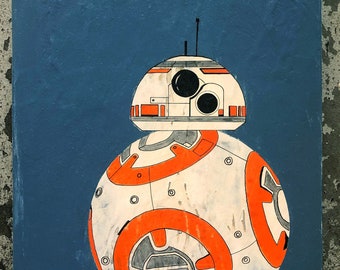 Acrylic painting of BB8
