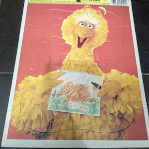 Sesame Street Big Bird Frame Tray Puzzle 1986