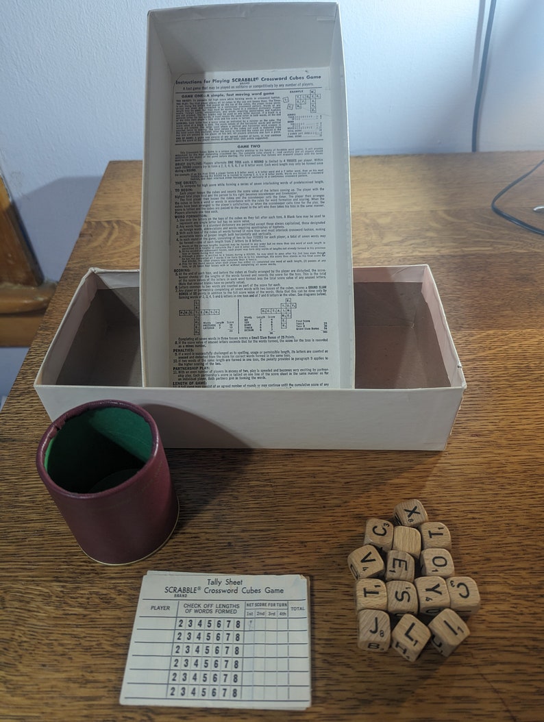 1976 Scrabble Crossword Puzzle Cubes Game by Selchow Righter Etsy 1976 Scrabble Crossword Puzzle Cubes Game by Selchow Righter Etsy