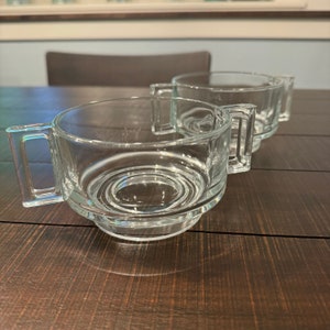 Joe Colombo Arno Italora Glass Soup Bowls- Set of 2