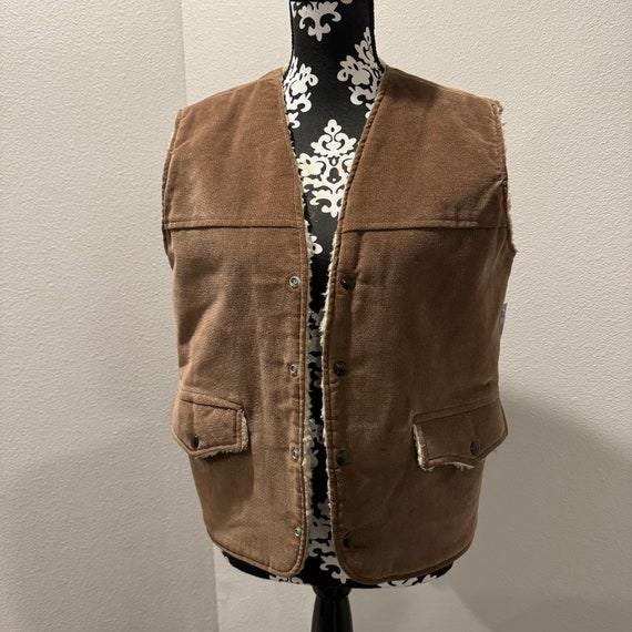 70s WestWind Sportswear Sherpa-Lined Snap Vest