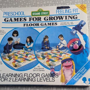 Sesame Street Preschool Feeling Fit Games For Growing Floor Games 1987