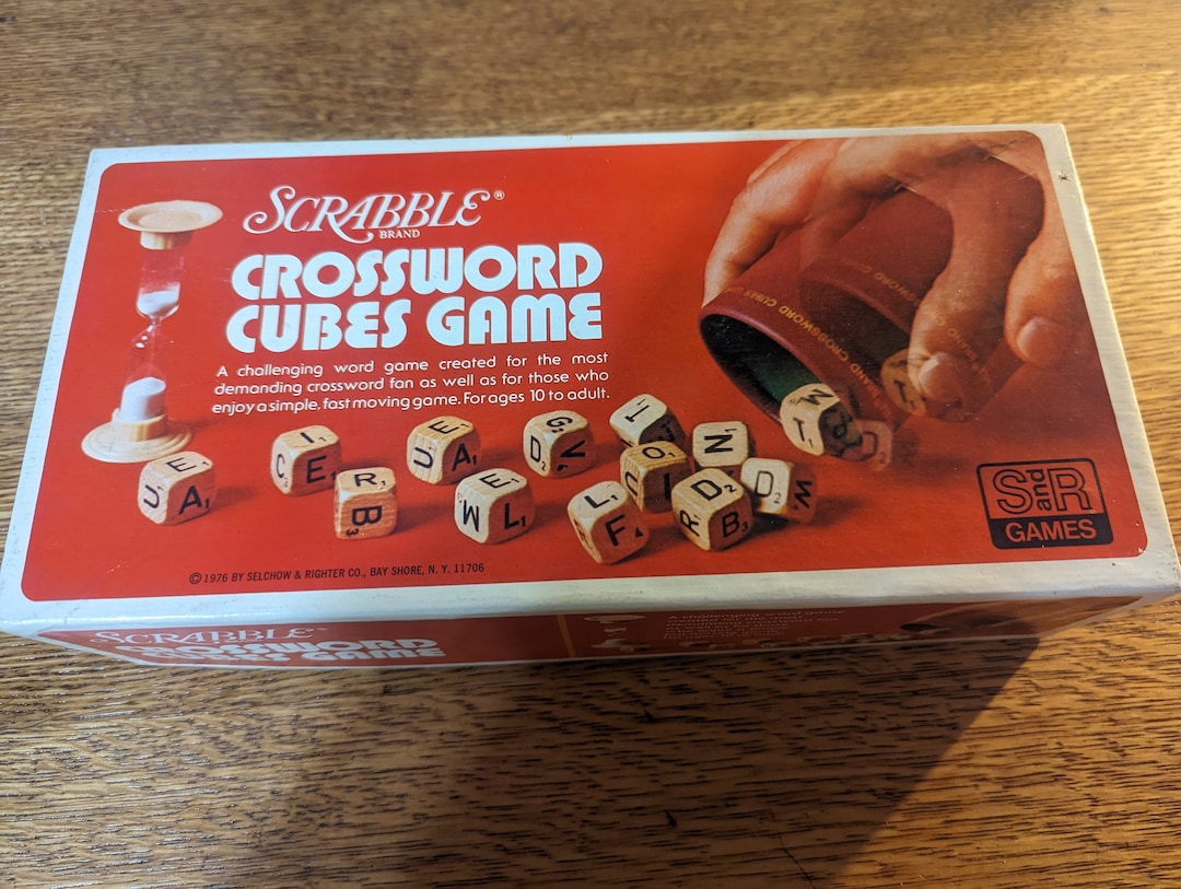 1976 Scrabble Crossword Puzzle Cubes Game by Selchow Righter Etsy 1976 Scrabble Crossword Puzzle Cubes Game by Selchow Righter Etsy