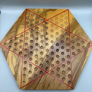 Handcrafted Wooden Chinese Checkers Board