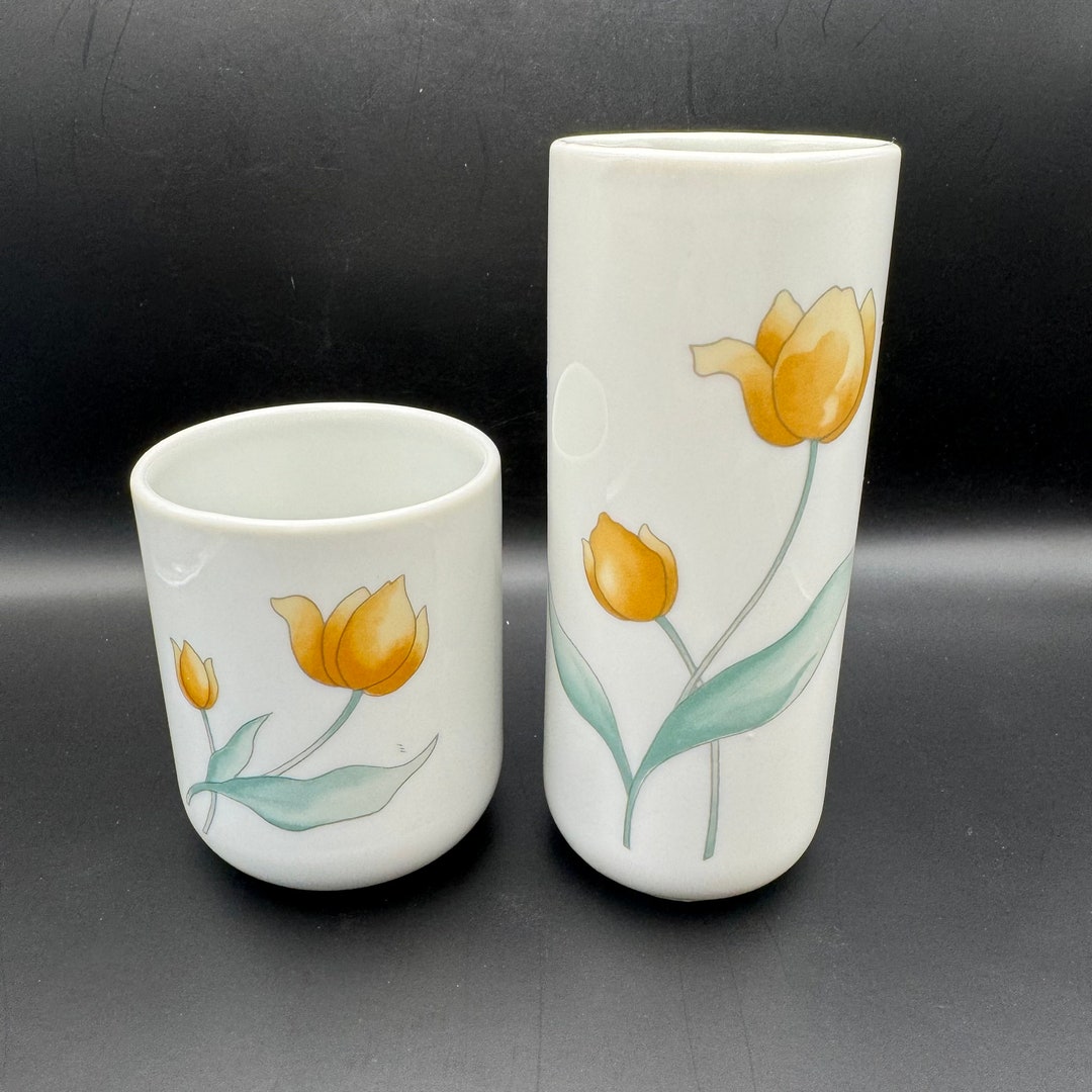 Porcelain Bathroom Vanity Containers Tulip Design Exclusively Designed