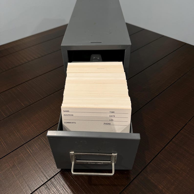 MCM Card Catalog Drawer Industrial Chic! Etsy