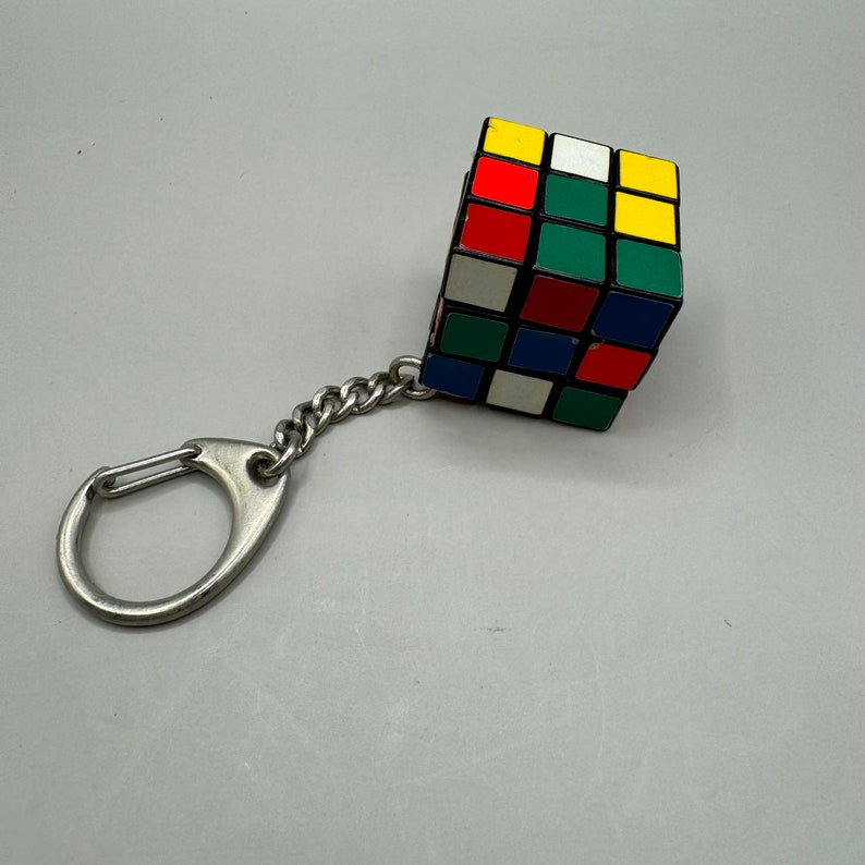 Rubik's Cube Mini Keychain Vintage - Etsy