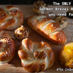 Recept voor de beste Duitse krakeling Brezel No Lye-broodjes - DIY Authentiek, zo gemakkelijk te bakken! DIRECT downloaden! Pdf