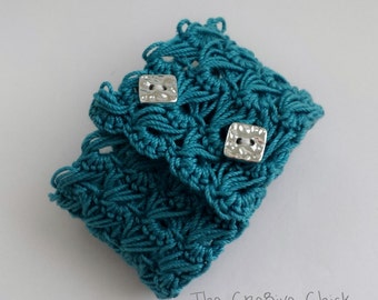 Crochet Cuff Bracelet Pattern Tutorial Trendy Boho Accessory Unique Cute stylish Great gift idea INSTANT download! PDF instructions diy