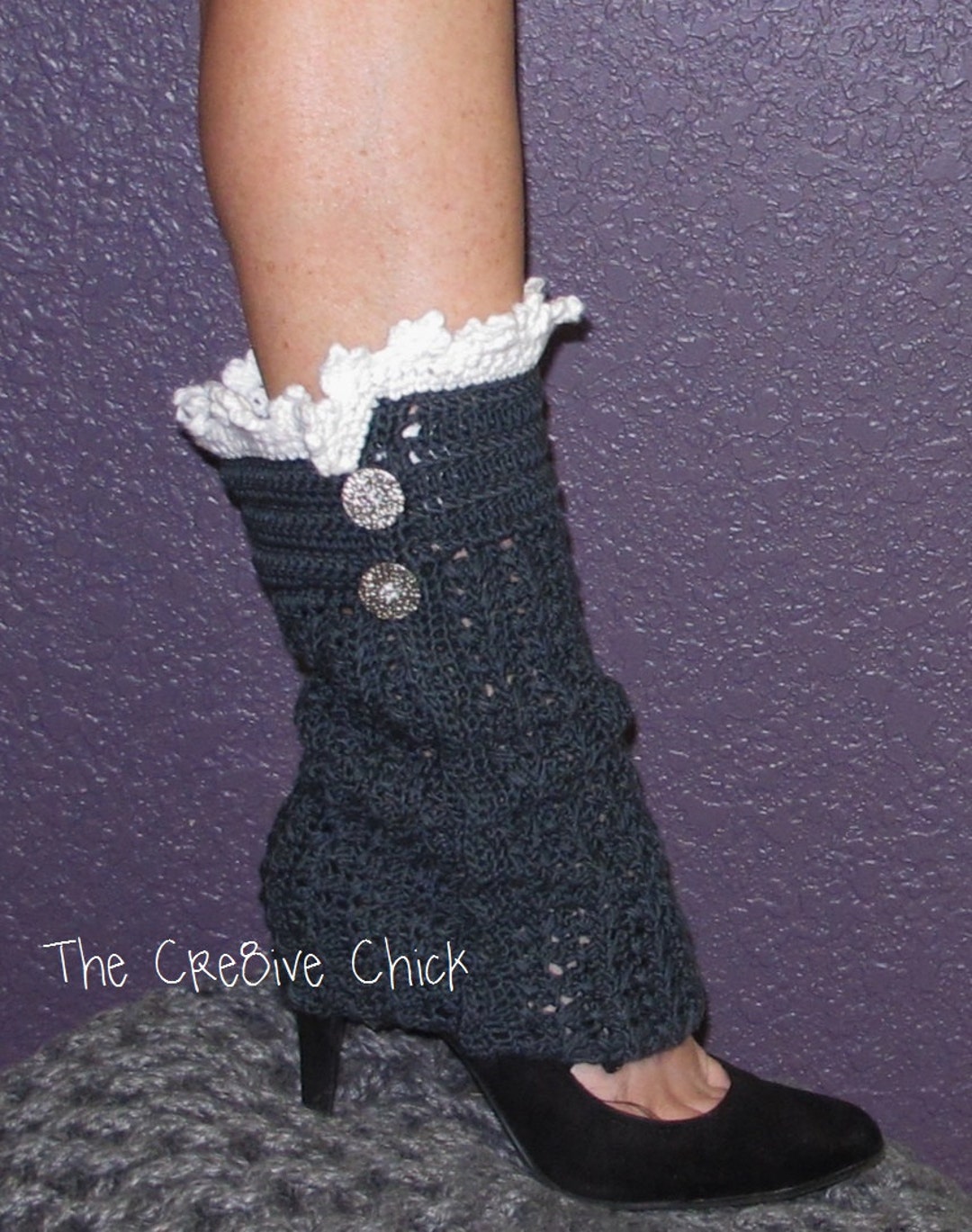 Crochet Boot Cuff Legwarmer PATTERN Musthave Scalloped Edge Elegant