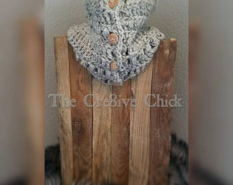 Cozy Cowl like OUTLANDER Scarf, Crochet PATTERN, worn different ways, slouchy, comfy & stylish - instant download! Pdf only DIY