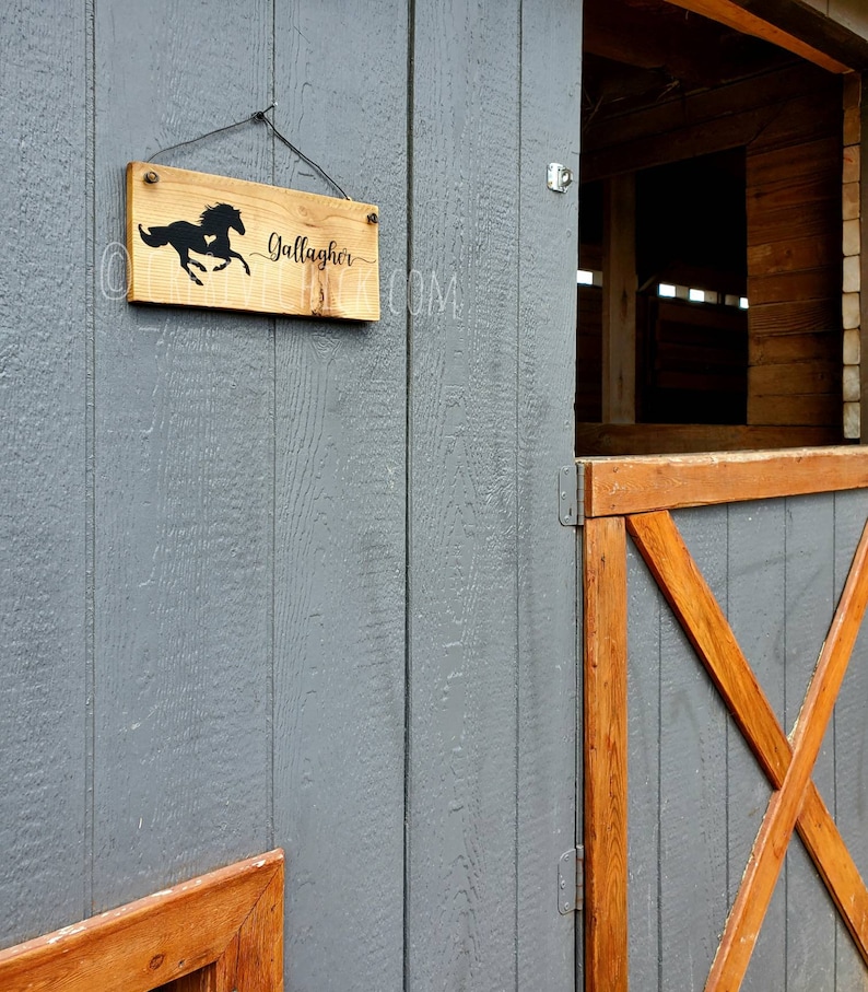 HORSE Show STALL SIGN With Your Horse's Name Personalized Etsy
