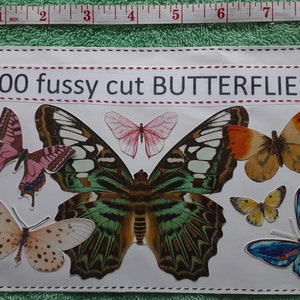 100 pingelige Schnittpapier Schmetterlinge Dekorationen Scrapbooking Karte machen Junk Journal