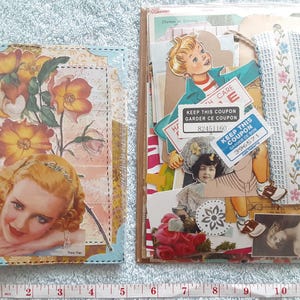 Cahier Junk Journal et 100 pièces éphémères