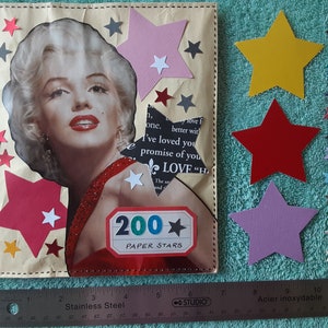 200 étoiles en papier découpées décorations scrapbooking fabrication de cartes journal indésirable Marilyn Monroe