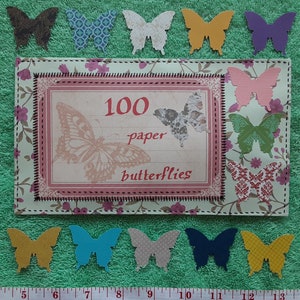 100 papillons en papier découpés décorations scrapbooking fabrication de cartes