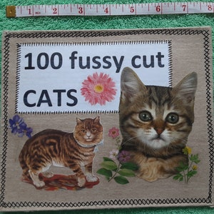 100 pingelige Katzen Dekorationen Scrapbooking Kartenherstellung Junk Journal