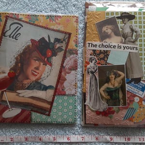 Cahier Junk Journal et 100 pièces éphémères