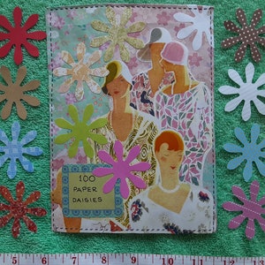 100 papieren madeliefjes geponst in genaaid zakje gestanste decoraties scrapbooking kaarten maken junk dagboek bloemen