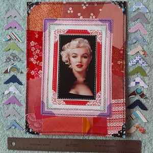 Papier 100 coins découpes découpes scrapbooking fabrication de cartes cousu pochette collage journal indésirable Marilyn Monroe