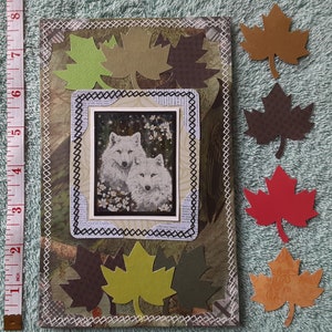 100 feuilles d'érable en papier découpées décorations scrapbooking fabrication de cartes journal indésirable loups