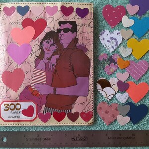 300 coeurs en papier découpés décorations scrapbooking fabrication de cartes journal indésirable