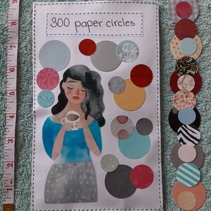 300 cercles de papier découpés décorations scrapbooking fabrication de cartes journal indésirable