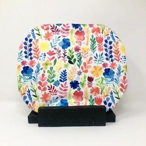 Reusable 8"x8" Pan Cover, Garden Flowers