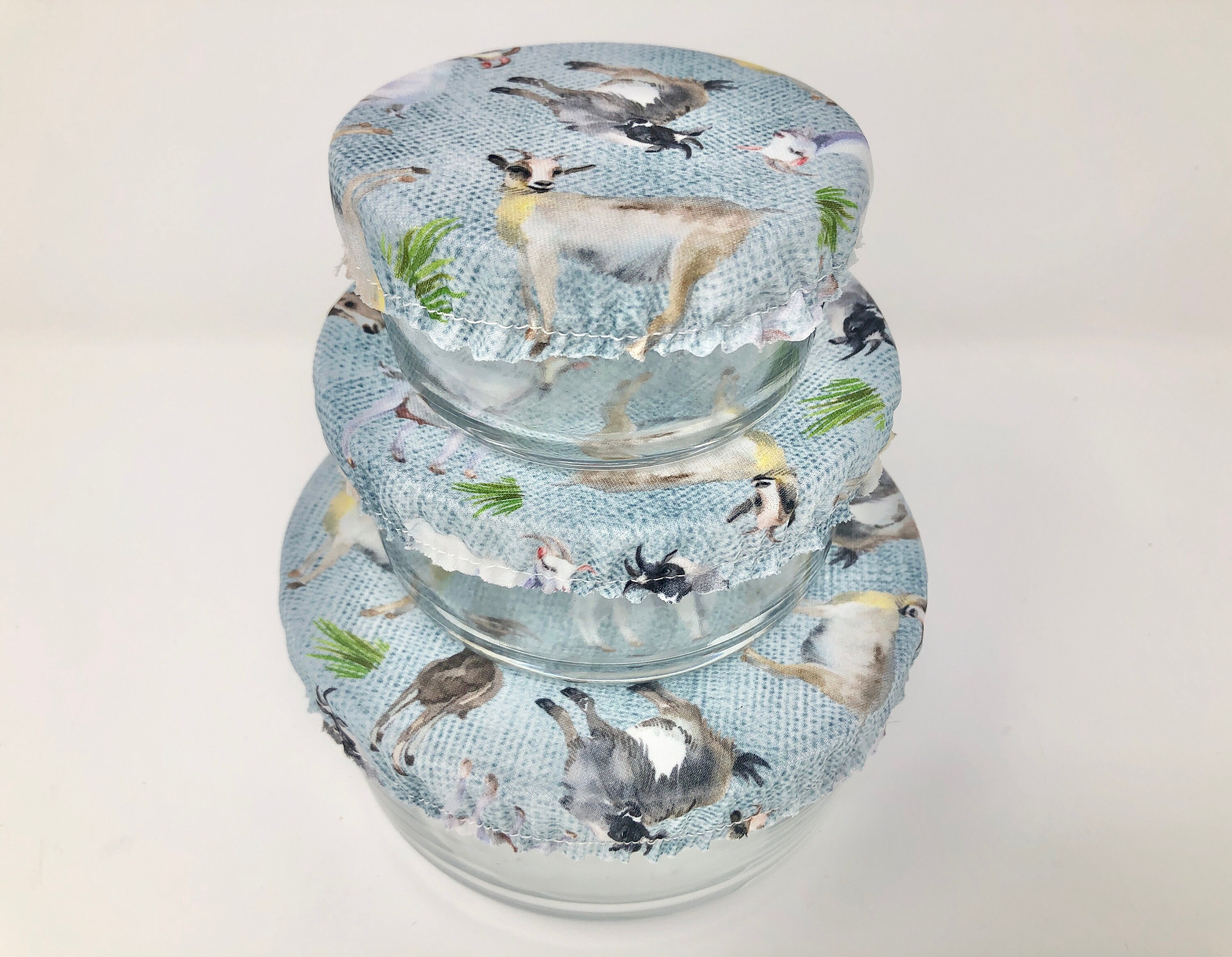 Reusable Bowl Covers Mini Set, Goats