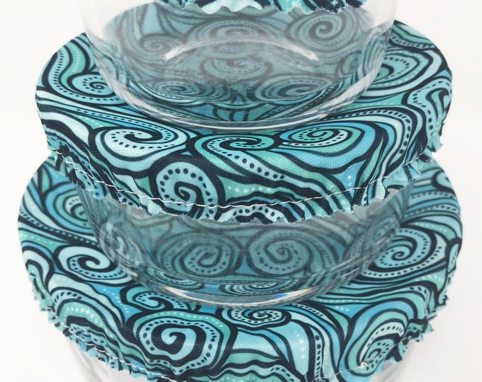 Reusable Bowl Covers Mini Set, Ocean Waves