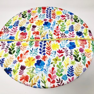 Reusable Extra Large Bowl Cover, Garden Flowers