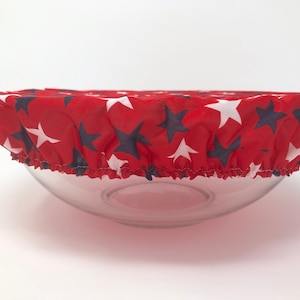 Reusable Extra Large Bowl Cover, Patriotic Red