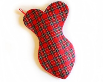 Wool Plaid Christmas Stockings Personalized for Dogs and Cats - Cat Christmas Stocking