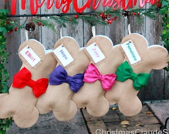 Personalized Pet Christmas Stocking, Pet stockings, Christmas decoration, Paw stocking, Dog Cat Stocking With Colorful Bows