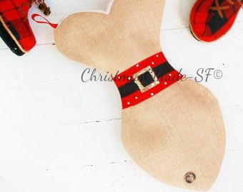 Christmas Stockings Personalized for cats, Santa Fun Cute Cat Christmas Stocking, Gifts for Cats,  Santa Holiday Stocking