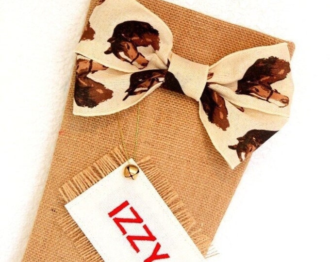 Personalized Horse Christmas Stocking - Handmade Equestrian Holiday Decor