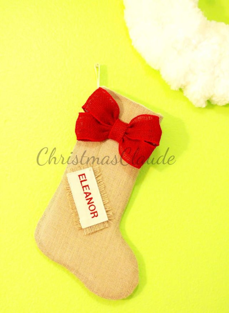 Personalized Cat Christmas stocking CAT CHRISTMAS STOCKING Fish Stocking Pet Stocking Pets Burlap cat Stocking Stocking for Pet Lovers