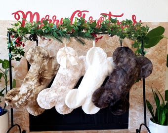 Christmas Stockings for Dogs - Pet Christmas Stocking - Fur Christmas Stockings for dogs and cats, FREE SHIPPING, Fully Handmade