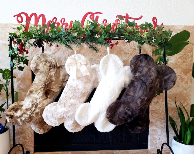 Christmas Stockings for Dogs - Pet Christmas Stocking - Fur Christmas Stockings for dogs and cats, FREE SHIPPING, Fully Handmade