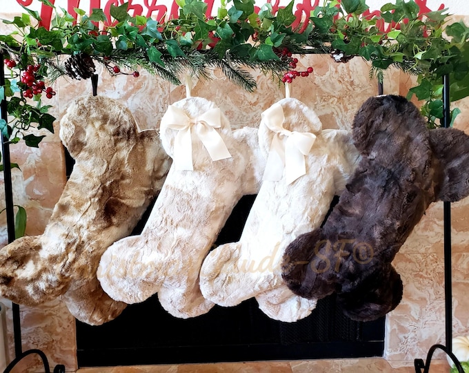 Fur Dog Christmas Stocking - Pet Stocking - Personalized Cat Stocking, gifts for pet parents, Pet Lover gifts, FREE SHIPPING, Fully Handmade