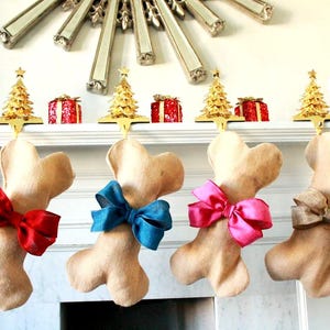 Personalized Dog Bone Christmas Stockings
