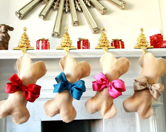 Personalized Dog Bone Christmas Stockings