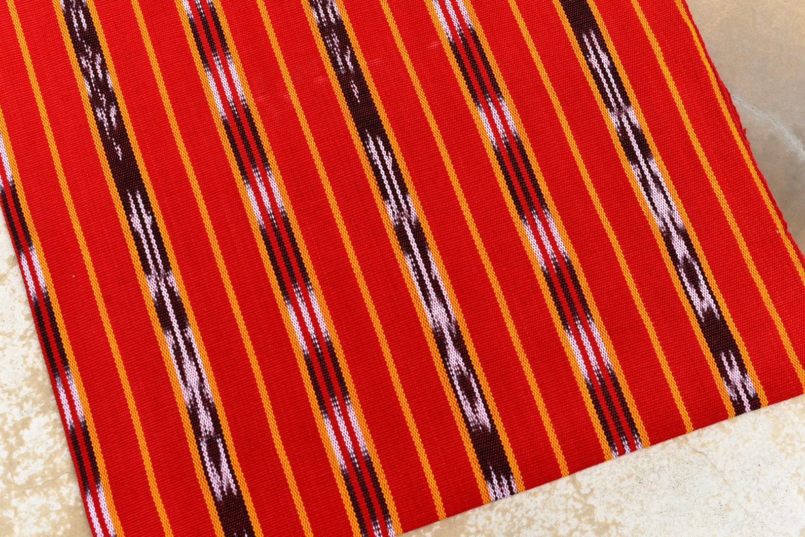 NEW Red Ikat THICK Handmade Fabric 161 From Guatemala - Etsy