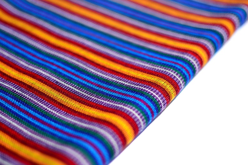 Striped Guatemalan 48 Fabric from Guatemala 100% Cotton | Etsy