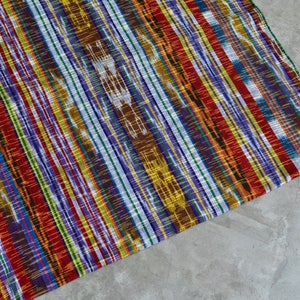 Colorful Ikat Handmade Fabric (#50) from Guatemala - 100% Cotton - Sold by yard